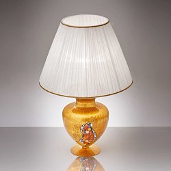 Obrázek pro produkt Stolní lampa Kiss 92/News/1085 1xE27 60W 24 karát.zlato hedvábné stínidlo - KOLARZ
