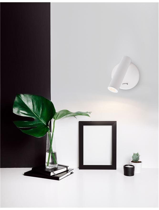 NV 8140521 Bodové svítidlo LAREDO bílý hliník LED 3W 3200K vypínač na těle - NOVA LUCE