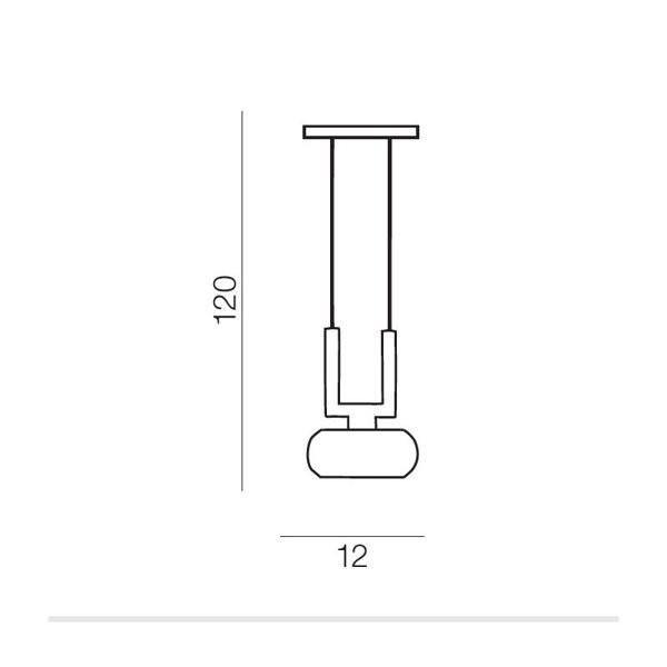 AZZ AZ0490 Rubic 1 pendant - AZZARDO (obrázek 4)