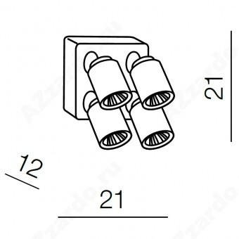AZZ AZ0682 Tomi 4 KW (white/grey) - AZZARDO (obrázek 5)