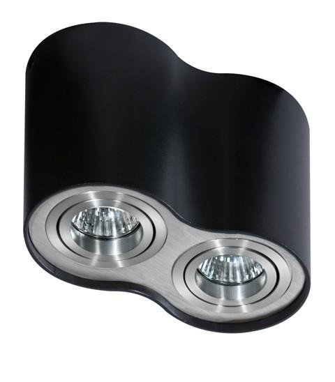AZZ AZ0782 Stropní bodové přisazené svítidlo Azzardo Bross 2 black/aluminium AZ0782 GU10 2x50W IP20 černo-hliníkové - AZZARDO