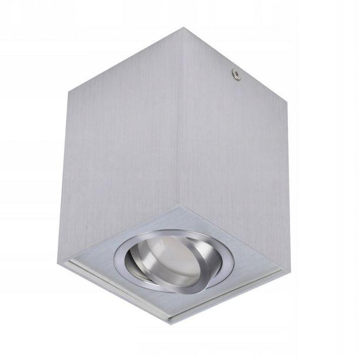 AZZ AZ0991 Stropní bodové přisazené svítidlo Azzardo Eloy 1 aluminium AZ0991 GU10 1x50W IP20 9,5cm hranaté hliníkové - AZZARDO