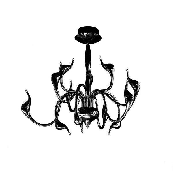 Levně AZZ AZ1017 Závěsné svítidlo Azzardo Snake pendant black AZ1017 G4 12x20W 12V IP20 75cm černé - AZZARDO