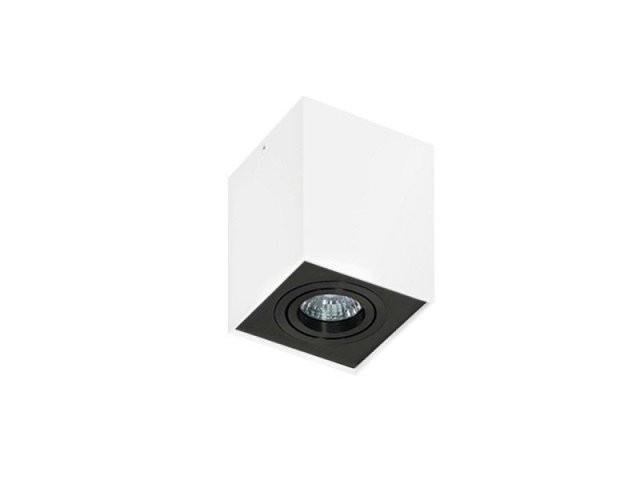 AZZ AZ1439 Stropní bodové přisazené svítidlo Azzardo Eloy 1 white/black AZ1439 GU10 1x50W IP20 9,5cm hranaté bílo-černé - AZZARDO