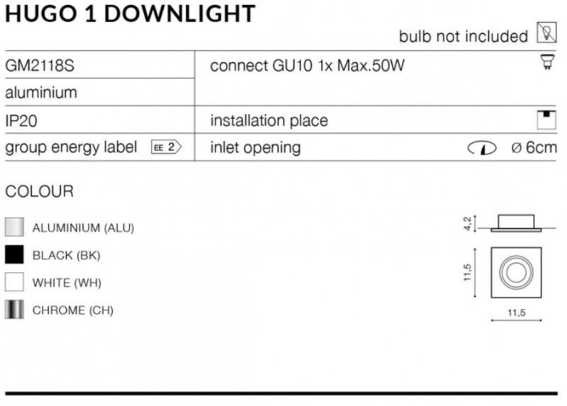 AZZ AZ1735 Hugo 1 downlight (white) - AZZARDO (obrázek 8)
