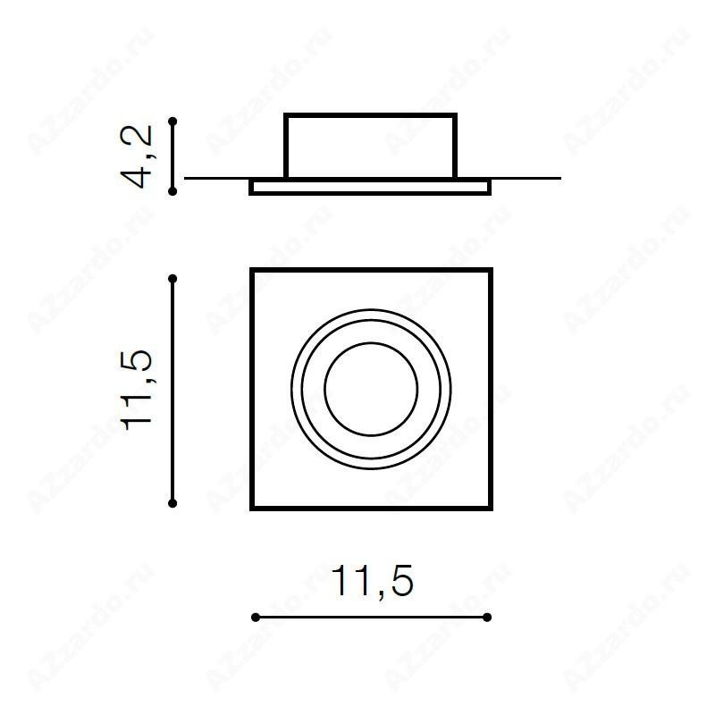 AZZ AZ1735 Hugo 1 downlight (white) - AZZARDO (obrázek 9)