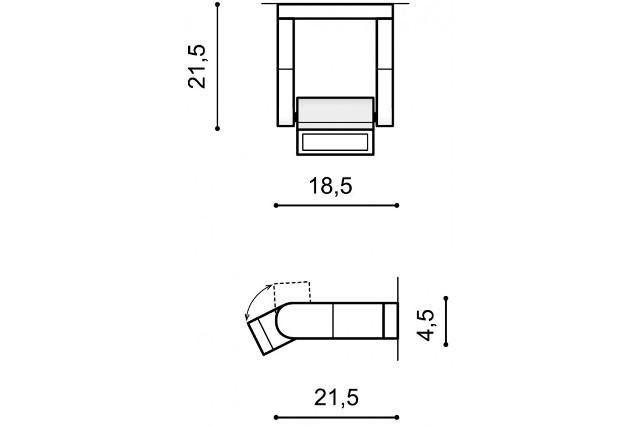AZZ AZ2132 LED Venkovní nástěnné svítidlo Azzardo Frame wall dark grey AZ2132 8W 800lm 3000K IP54 18,5cm tmavě šedé - AZZARDO (obrázek 7)