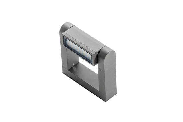 Levně AZZ AZ2133 LED Venkovní nástěnné svítidlo Azzardo Frame wall bright grey AZ2133 8W 800lm 3000K IP54 18,5cm světle šedé - AZZARDO