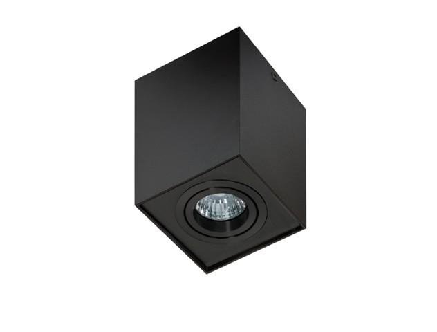 Levně AZZ AZ2137 Stropní bodové přisazené svítidlo Azzardo Eloy 1 black/black AZ2137 GU10 1x50W IP20 9,5cm hranaté černé - AZZARDO