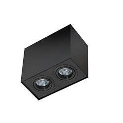 Obrázek pro produkt Stropní bodové přisazené svítidlo Azzardo Eloy 2 black/black AZ2138 GU10 2x50W IP20 18,5cm hranaté černé - AZZARDO