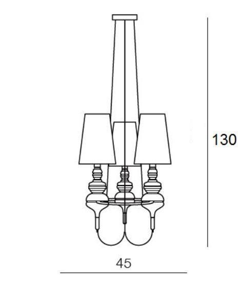 AZZ AZ2163 Baroco 3 pendant (black) - AZZARDO (obrázek 3)