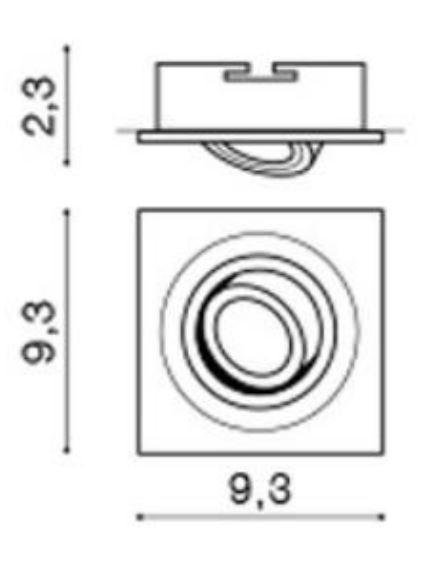AZZ AZ2433 Stropní bodové svítidlo Caro Square (white) - AZZARDO (obrázek 3)