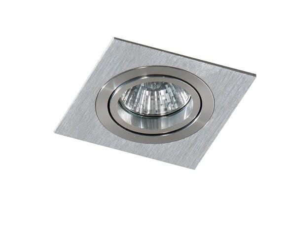 AZZ AZ2435 Stropní bodové zápustné svítidlo Azzardo Caro Square aluminium AZ2435 GU10 1x40W IP20 9,3cm hliníkové - AZZARDO