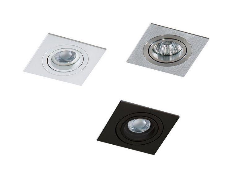 AZZ AZ2435 Stropní bodové zápustné svítidlo Azzardo Caro Square aluminium AZ2435 GU10 1x40W IP20 9,3cm hliníkové - AZZARDO (obrázek 3)