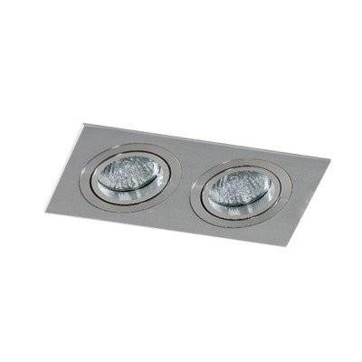 AZZ AZ2438 Stropní bodové zápustné svítidlo Azzardo Caro 2 Square aluminium AZ2438 GU10 2x40W IP20 17,4cm hliníkové - AZZARDO