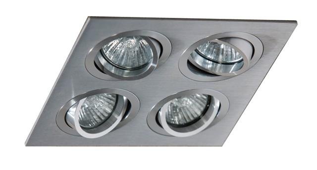 AZZ AZ2444 Stropní bodové zápustné svítidlo Azzardo Caro 4 Square aluminium AZ2444 GU10 4x40W IP20 18cm hliníkové - AZZARDO (obrázek 3)