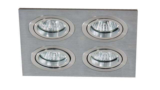 AZZ AZ2444 Stropní bodové zápustné svítidlo Azzardo Caro 4 Square aluminium AZ2444 GU10 4x40W IP20 18cm hliníkové - AZZARDO (obrázek 4)
