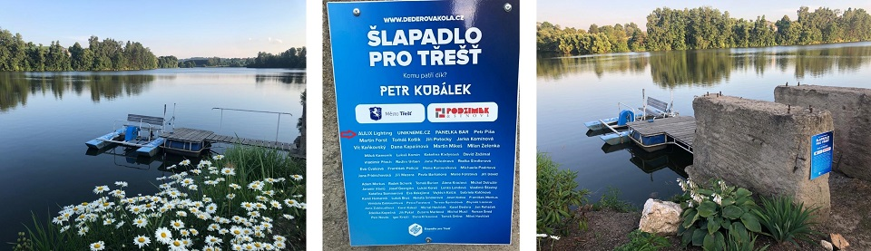 Fotografie cedule děkující sponzorům, včetně AULIX s.r.o.